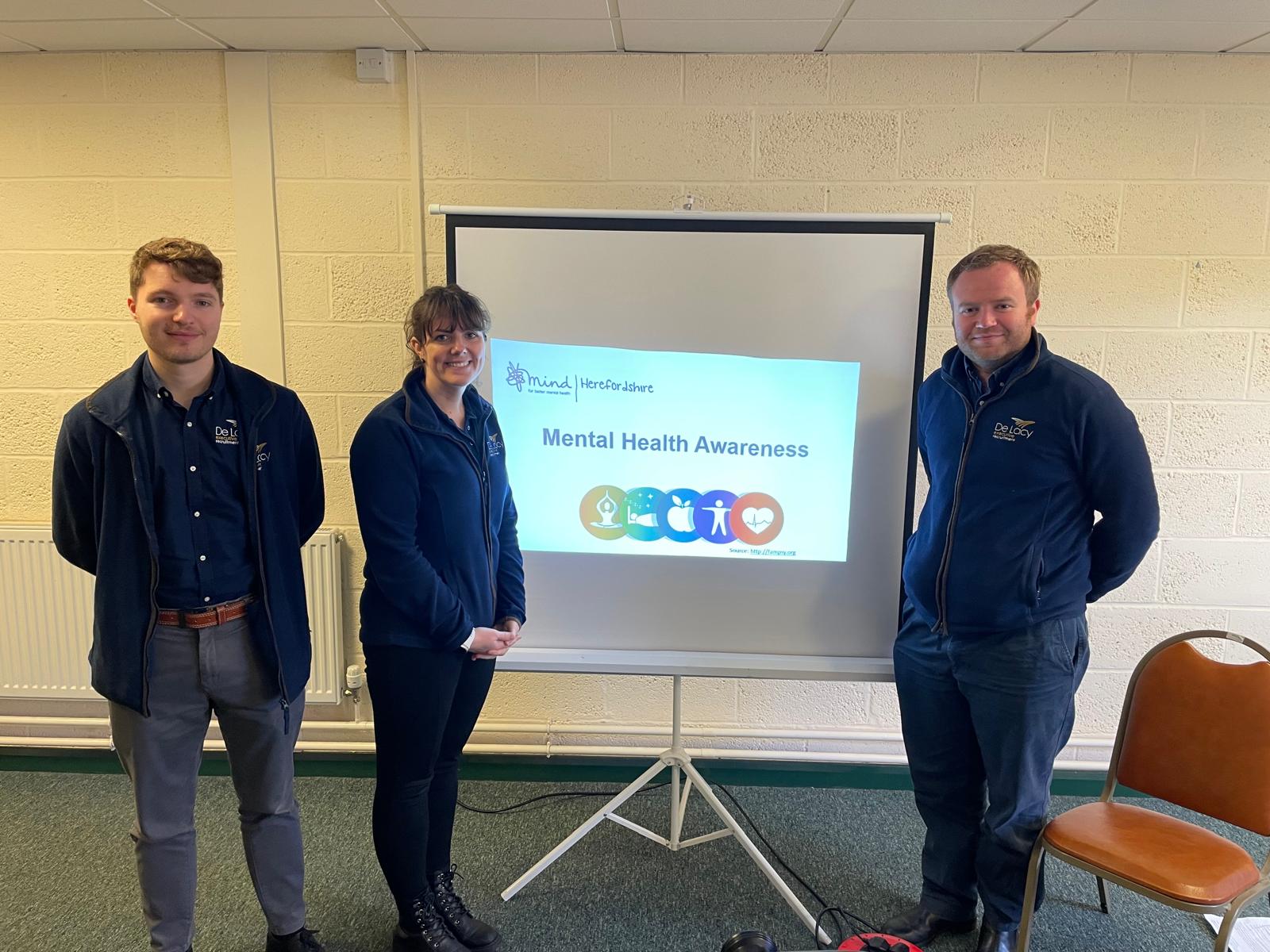 Harry, grace and Rupert attend we are farming minds course in Leominster 