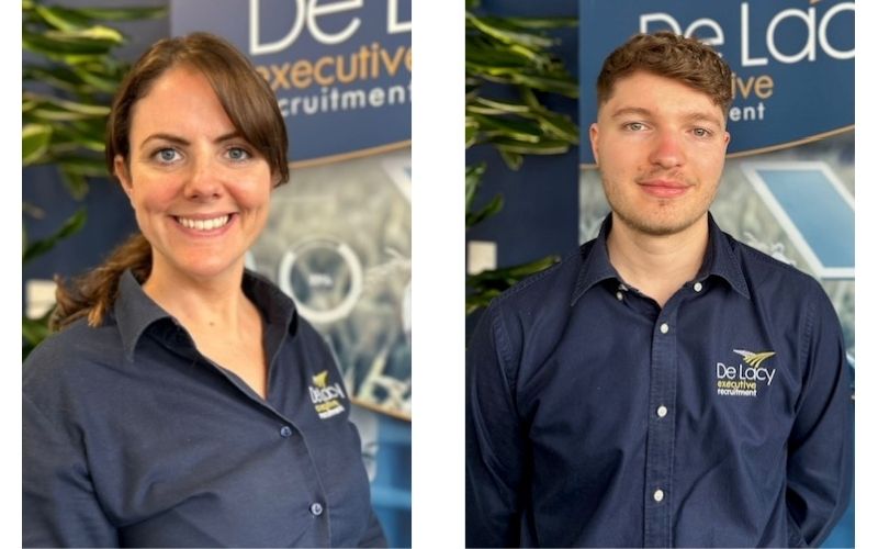 Grace Nugent, Managing Director of De Lacy Executive (Left) and Harry Porter, Key Account Consultant at De Lacy Executive (Right)